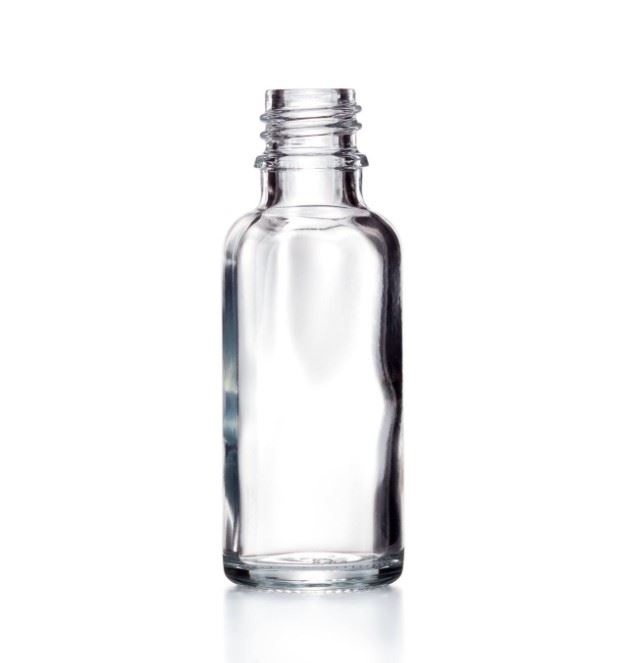 100ml Clear Glass Dropper Bottle, GL18 Neck